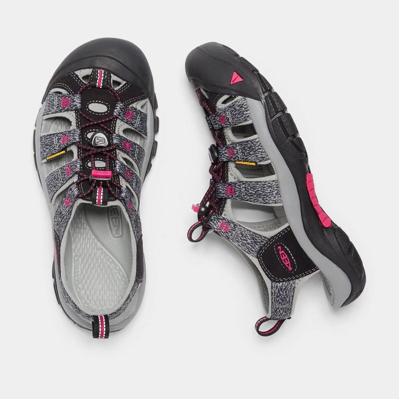 Keen Newport H2 Womens Hiking Sandals Black/Rose Wholesale (1452-BXZLC)